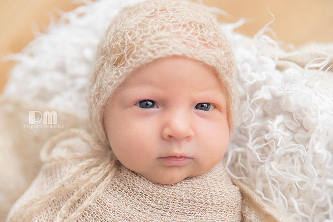 Alert newborn photo during photoshoot, Gold Coast.